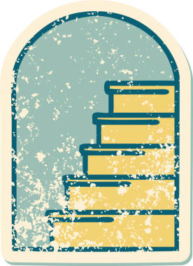 Bir insan tarafından çizilen adımlara açılan kapının sembolik dövmeli görüntüsü