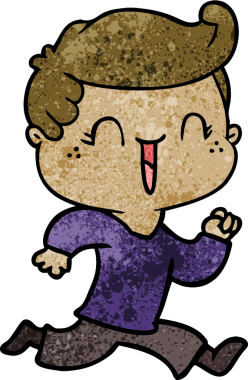 Bir insan tarafından çizilmiş gülen çocuk.