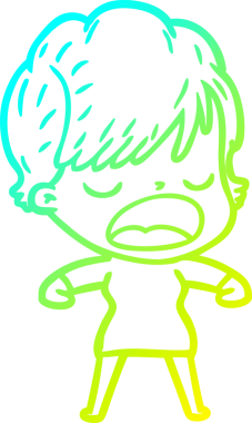 Bir insan tarafından çizilmiş bir karikatür kadın çizimi.