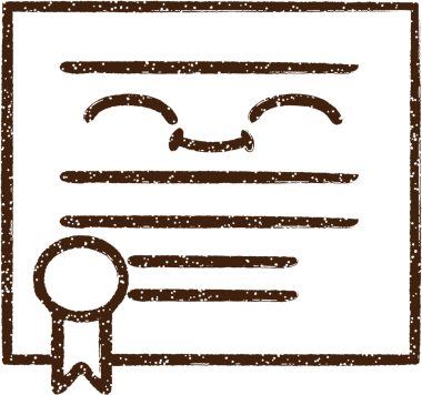 Bir insan tarafından çizilmiş Sertifika Kömürü Çizimi