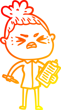 Bir insan tarafından çizilmiş kızgın bir karikatür çizimi.