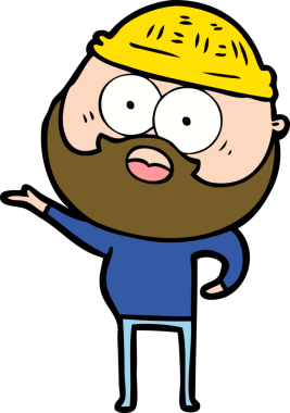 Çizgi film bir insan tarafından çizilmiş sakallı adamı şaşırttı