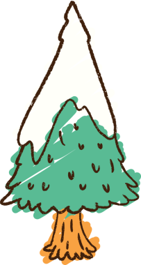 Bir insan tarafından çizilen Kış Ağacı Tebeşiri