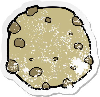 Bir insan tarafından çizilmiş karikatür kurabiyesinin sıkıntılı etiketi.