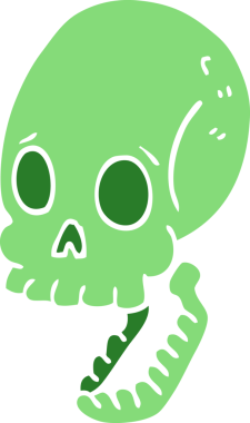 Bir insan tarafından çizilmiş karalama kafatası.