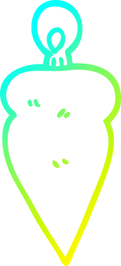 Bir insan tarafından çizilmiş bir karikatür ağacının soğuk gradyan çizimi