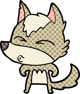 Bir insan tarafından çizilmiş bir kurt düdüğü.