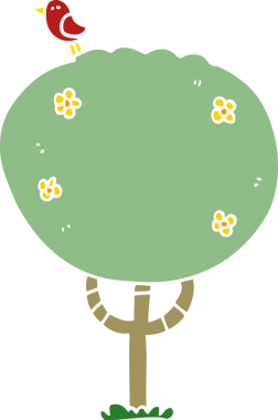 Bir insan tarafından çizilmiş karalama ağacı.