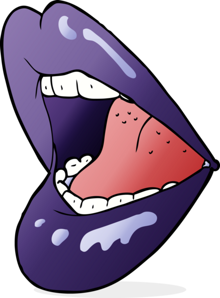 Bir insan tarafından çizilmiş açık ağız çizgi filmi.