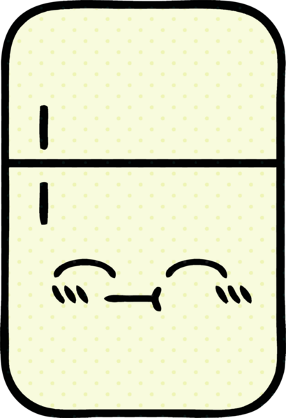 Bir insan tarafından çizilmiş buzdolabı karikatürü.