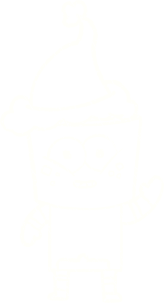 Bir insan tarafından çizilen Noel Robotu Tebeşiri