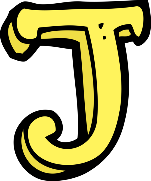 Bir insan tarafından çizilmiş J harfi.