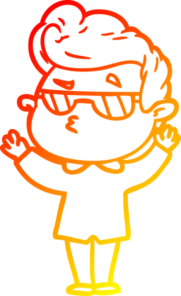 Bir insan tarafından çizilen karikatür karikatürünün sıcak çizgi çizimi.