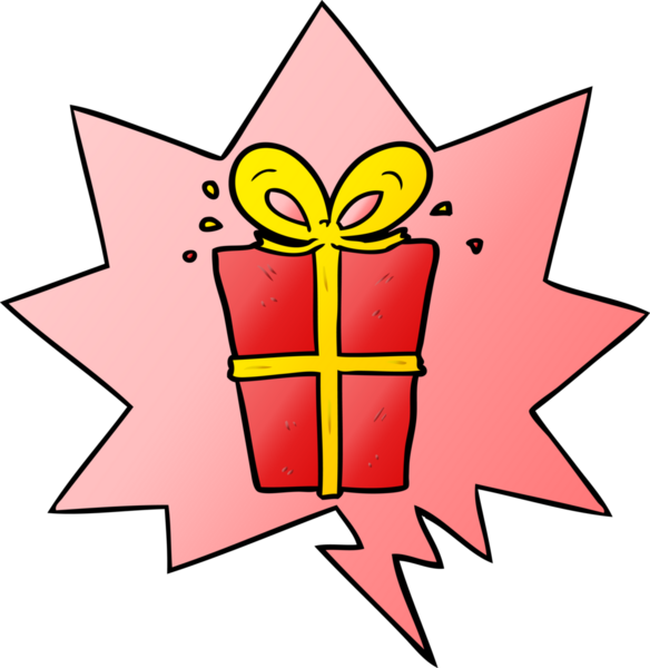 konuşma baloncuğu ile paketlenmiş karikatür bir insan tarafından çizilmiş düzgün gradyan stil