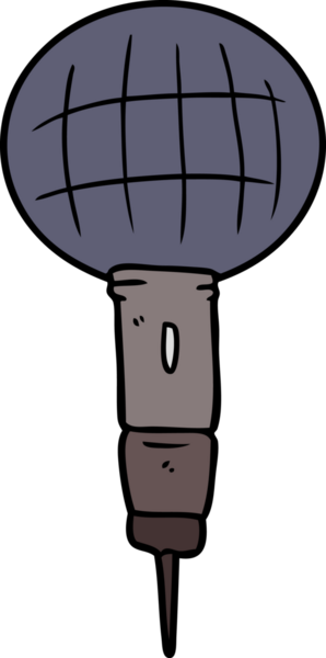 bir insan tarafından çizilmiş çizgi film mikrofonu