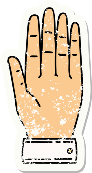 Bir insan tarafından çizilmiş geleneksel bir el dövmesi.