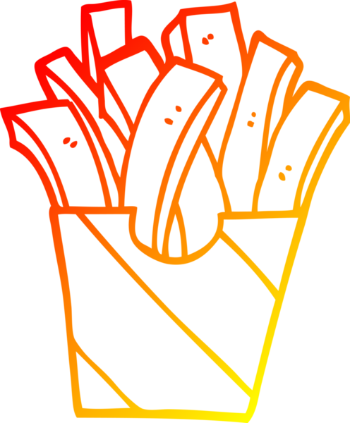 Bir insan tarafından çizilmiş bir çizgi filmin sıcak gradyan çizimi