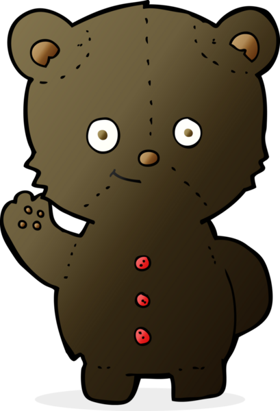 bir insan tarafından çizilmiş siyah ayı yavrusu.