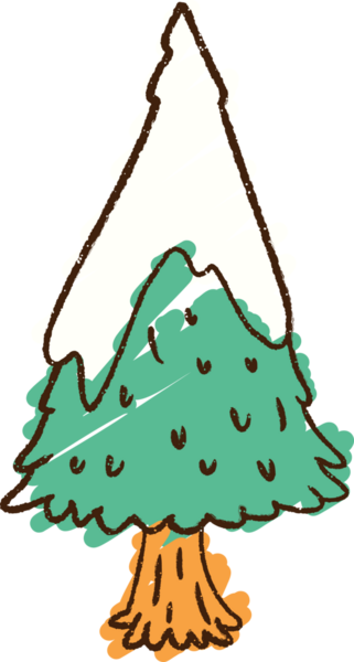 Bir insan tarafından çizilen Kış Ağacı Tebeşiri