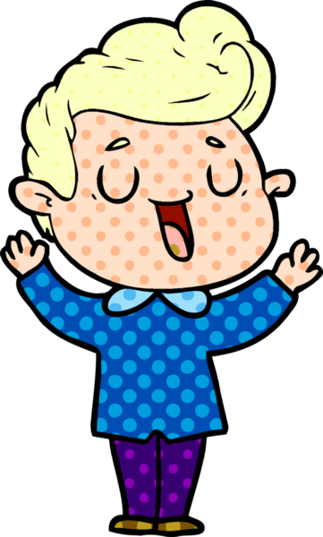 Bir insan tarafından çizilmiş mutlu çizgi film adamı.