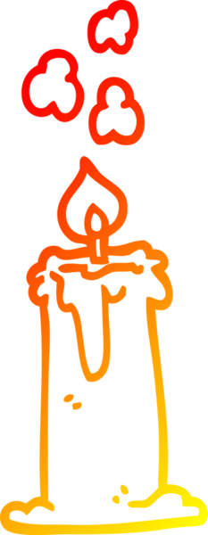 Bir insan tarafından çizilmiş çizgi film mumu çizimi.