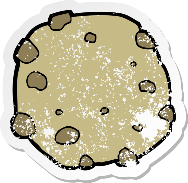 Bir insan tarafından çizilmiş karikatür kurabiyesinin sıkıntılı etiketi.