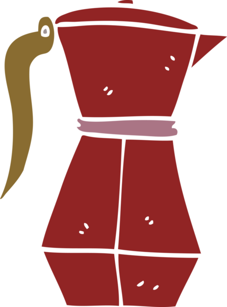 Bir insan tarafından çizilmiş karalama espresso demliği.