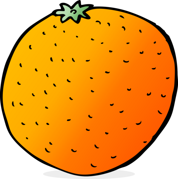 Bir insan tarafından çizilmiş turuncu çizgi film.