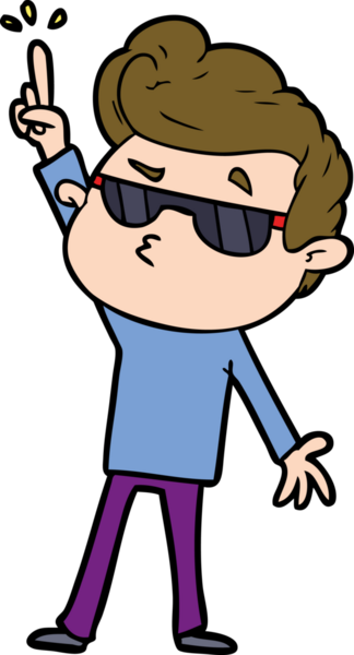 Bir insan tarafından çizilmiş havalı bir çizgi film.