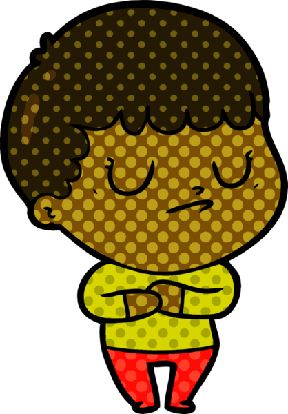 Bir insan tarafından çizilmiş huysuz çocuk çizgi filmi.