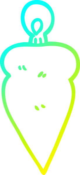 Bir insan tarafından çizilmiş bir karikatür ağacının soğuk gradyan çizimi