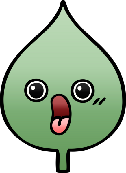 Bir insan tarafından çizilmiş dışavurumsal yaprağın gölgelenmiş çizimi