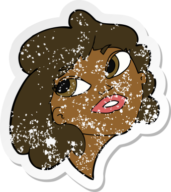 Bir insan tarafından çizilmiş mutlu bir karikatürün gerilimli yapıştırması.