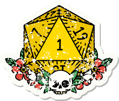 Doğal bir zarın grunge sticker 'ı bir insan tarafından çizilmiş çiçek elementleriyle yuvarlanıyor.