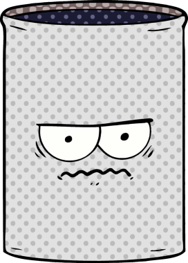 Bir insan tarafından çizilmiş karikatür yağı varili.