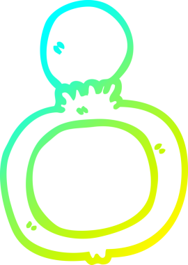 Bir insan tarafından çizilmiş bir nişan yüzüğünün soğuk gradyan çizgisi.