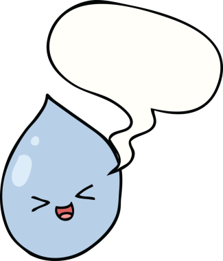 bir insan tarafından çizilmiş konuşma baloncuklu çizgi film yağmur damlası