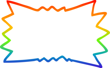 Bir insan tarafından çizilmiş bir çizgi film patlama sembolünün çizimi.