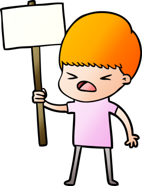 Çizgi film bir insan tarafından çizilmiş stresli adam