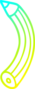 Bir insan tarafından çizilmiş karikatür renkli bir kalemin soğuk gradyan çizimi