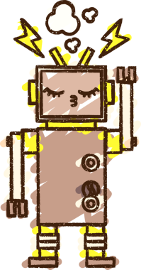 Bir insan tarafından çizilen robot tebeşiri.