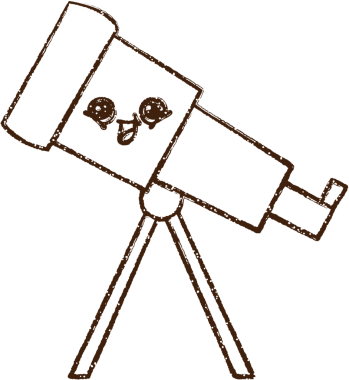 Bir insan tarafından çizilen Teleskop Kömür Çizimi