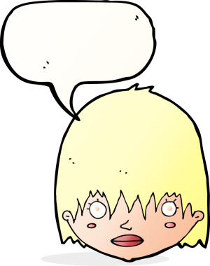 Bir insan tarafından çizilmiş konuşma balonlu bir karikatür.