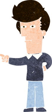 Bir insan tarafından çizilmiş çizgi filmci.