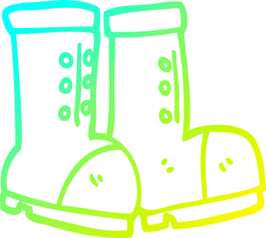 Bir insan tarafından çizilmiş çizgilerin soğuk gradyan çizgileri.