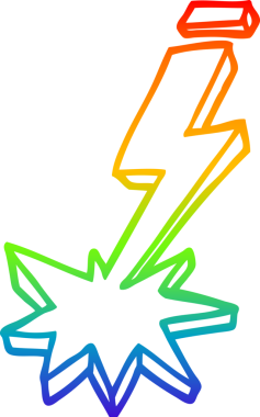 Bir insan tarafından çizilmiş gökkuşağı gradyanı çizimi