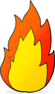 Bir insan tarafından çizilmiş serbest çizgi film ateşi