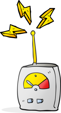 Bir insan tarafından çizilmiş serbest çizim karikatür bilim ekipmanı