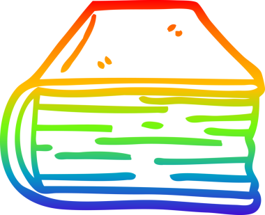 gökkuşağı gradyanı çizimi bir insan tarafından çizilmiş eski bir çizgi