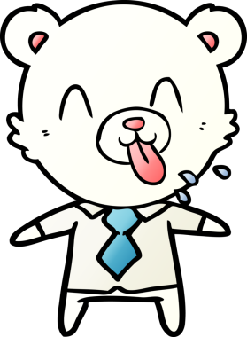 Bir insan tarafından çizilmiş kutup ayısı karikatürü